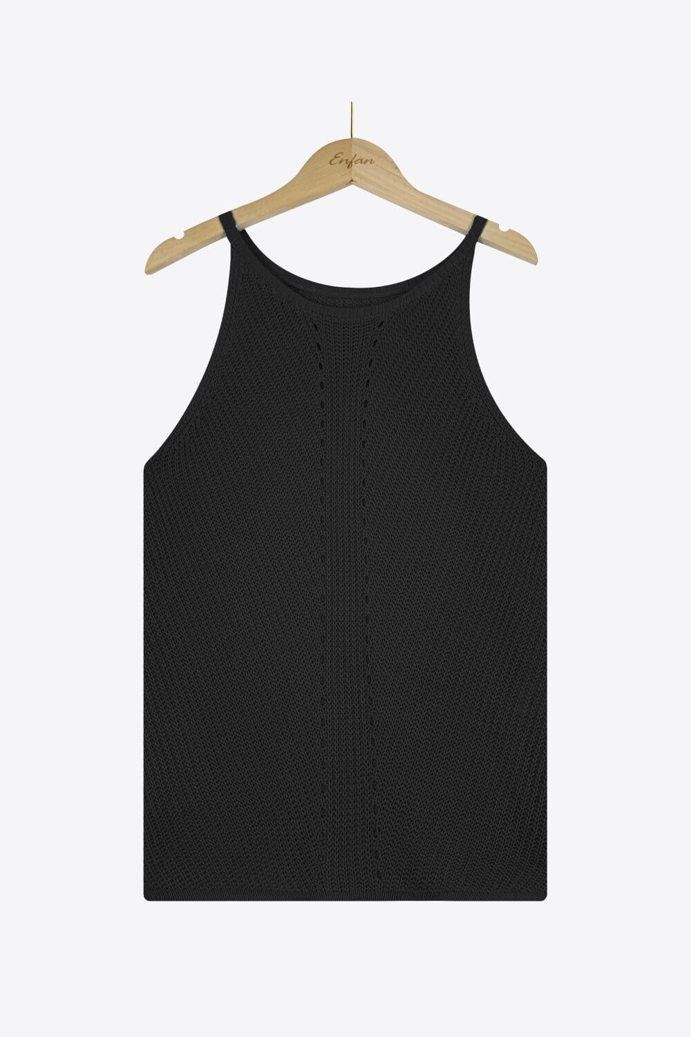 Open knit tank top - View 9 | Clistos