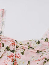 Floral Cami Maxi Dress with Tie Front Detail - View 6 | Clistos
