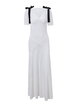 Clistos Puff Sleeve Tie Waist Maxi Dress - View 8 | Clistos