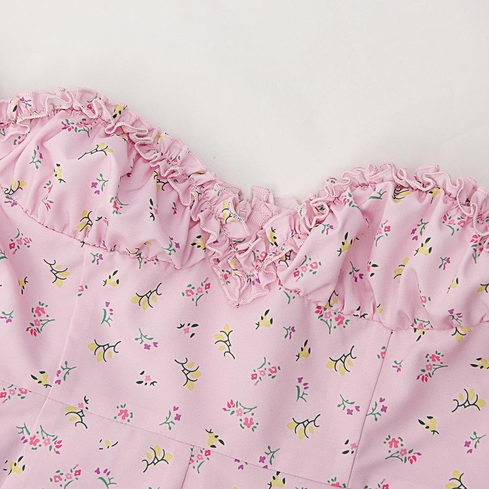 Off Shoulder Floral Midi Dress - View 7 | Clistos