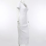 Clistos Ribbed Knit V-Neck Bodycon Midi Dress - View 7 | Clistos