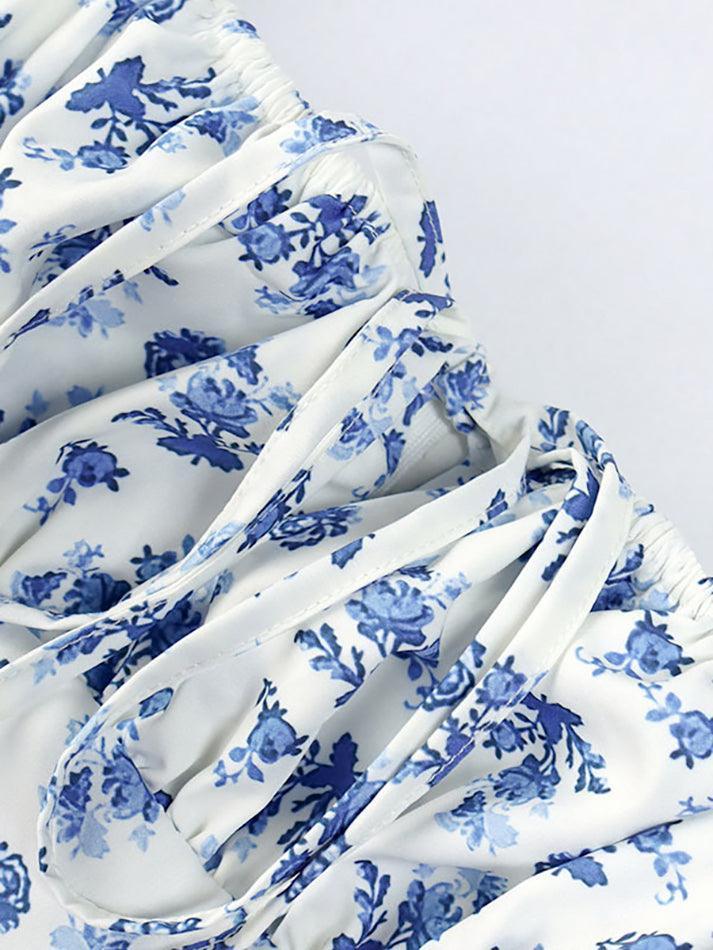 Clistos floral puff sleeve maxi dress - View 9 | Clistos