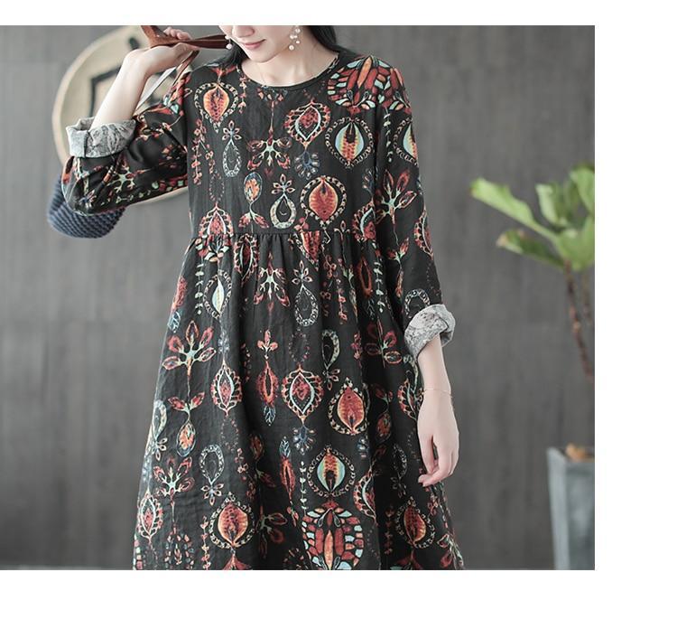 Clistos Retro Floral Midi Dress - View 7 | Clistos
