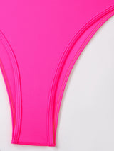 Plunge High Cut Cheeky One Piece Swimsuit - View 8 | Clistos