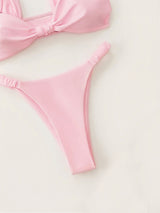 Clistos Knotted Front High Cut Bikini Set - View 6 | Clistos