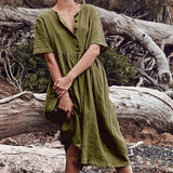 Clistos Button-Down Midi Summer Dress - View 6 | Clistos