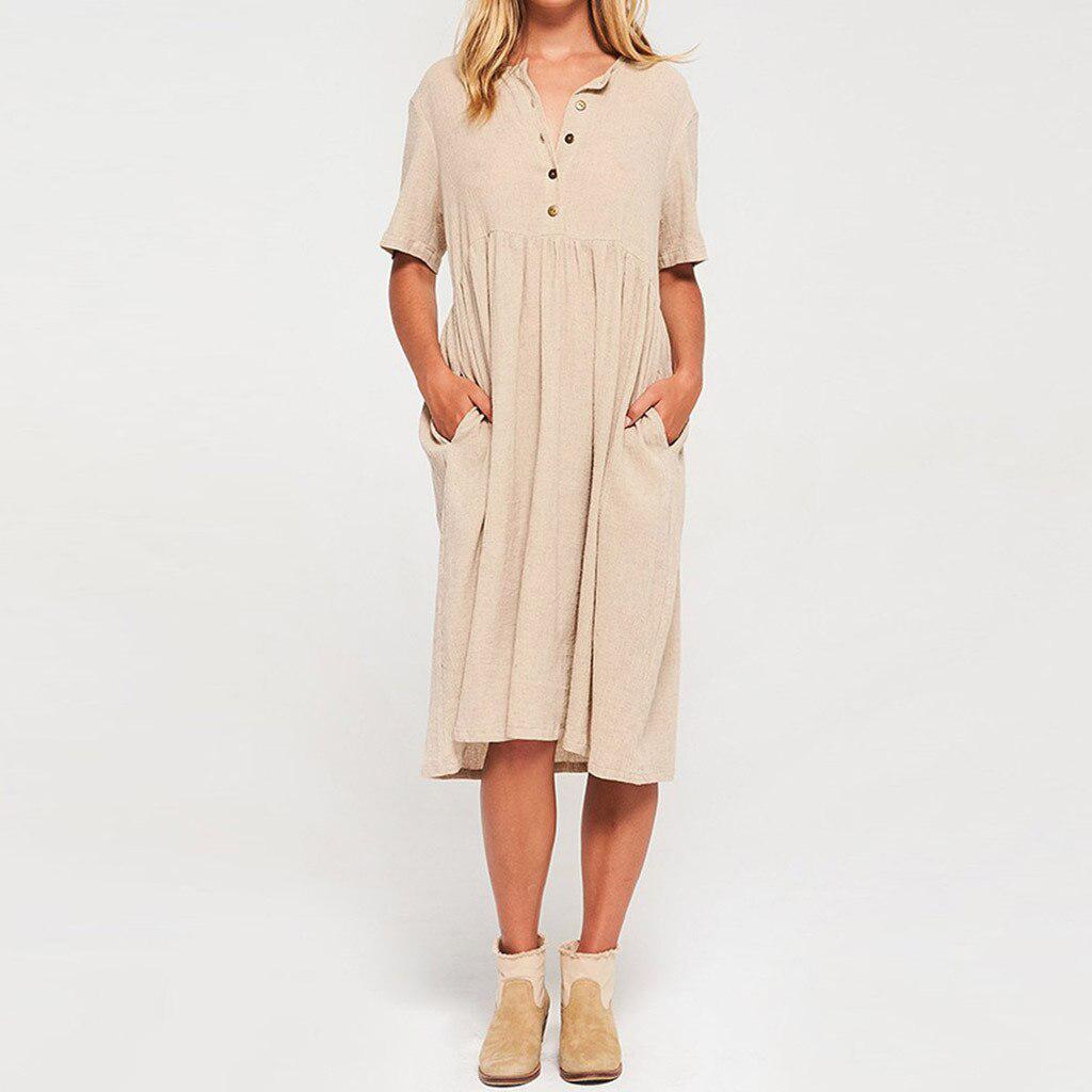 Clistos Button-Down Midi Summer Dress - View 7 | Clistos