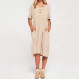 Clistos Button-Down Midi Summer Dress - View 7 | Clistos