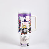 Stanley Luminous Glow Tumbler 40 oz Purple with Nightmare Before Christmas and Stitch artwork - View 1 | Clistos