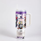 Stanley Luminous Glow Tumbler 40 oz Purple with Nightmare Before Christmas and Stitch artwork - View 4 | Clistos