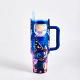 Stanley x Stitch Limited Edition Luminous Tumbler 40 oz in sapphire blue with glow-in-the-dark wizard Stitch artwork - View 4 | Clistos