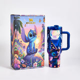 Stanley x Stitch Limited Edition Luminous Tumbler 40 oz in sapphire blue with glow-in-the-dark wizard Stitch artwork - View 2 | Clistos