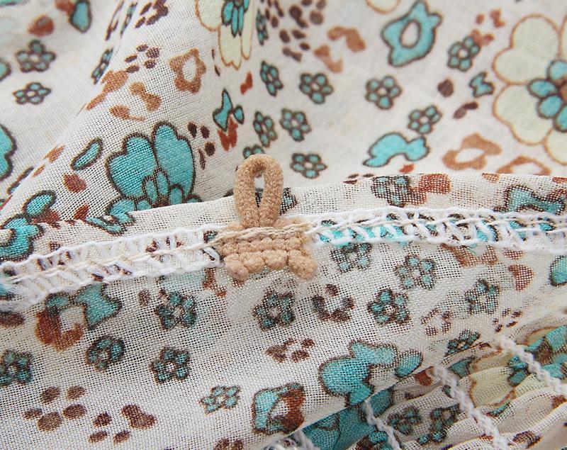 Clistos boho maxi dress with three-quarter sleeves and paisley floral print - View 6 | Clistos