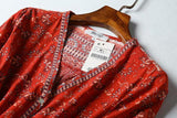 Boho floral bell sleeve mini dress - View 14 | Clistos