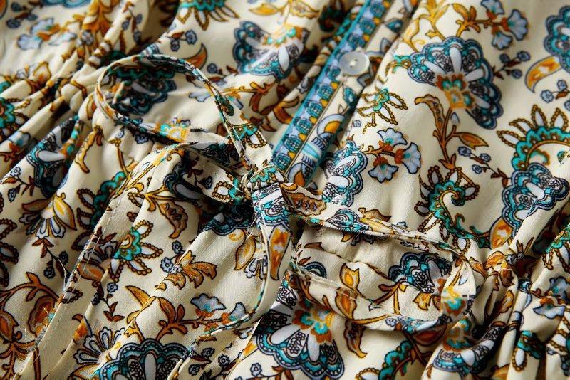 Boho floral bell sleeve mini dress - View 20 | Clistos